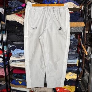 Nike Air Woven Lined Swoosh Grey Track Pants Sz Large